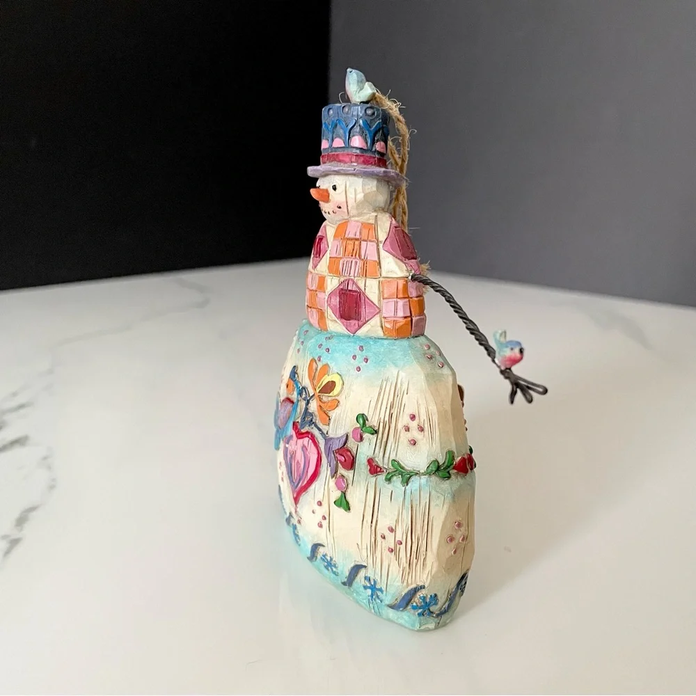 Snowman with Birds Ornament by Jim Shore